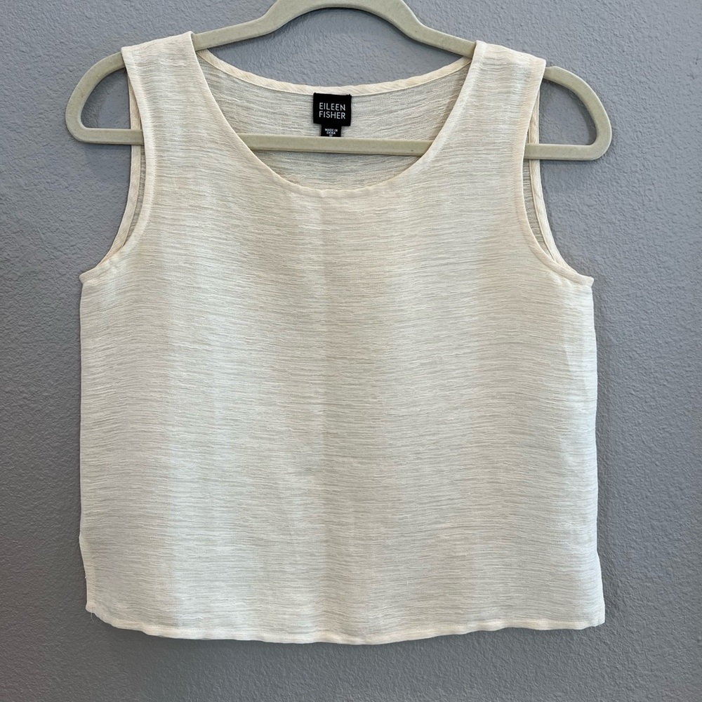 Eileen Fisher Linen Blend Tank Top, EUC
